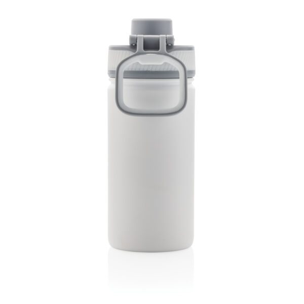 Vacuum stainless steel bottle with sports lid 550ml - White