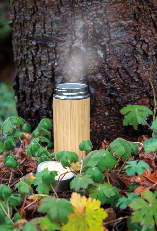 Leak proof bamboo vacuum bottle - Thermal