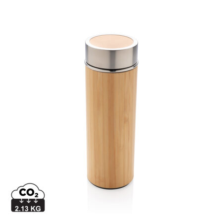 Leak proof bamboo vacuum bottle - Thermal