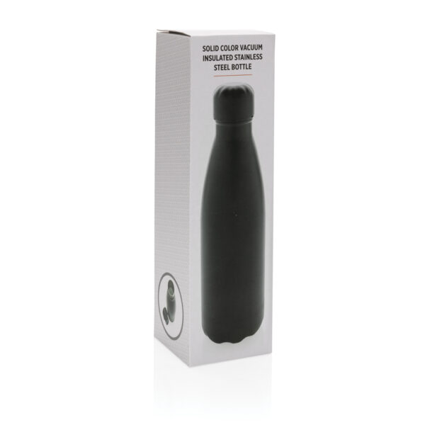 Solid colour vacuum stainless steel bottle 500 ml - Black