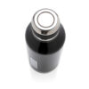 Leak proof vacuum bottle with logo plate - Black