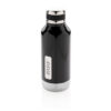 Leak proof vacuum bottle with logo plate - Black