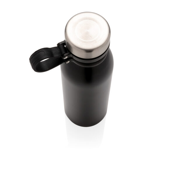 Copper vacuum insulated bottle with carry loop - Black