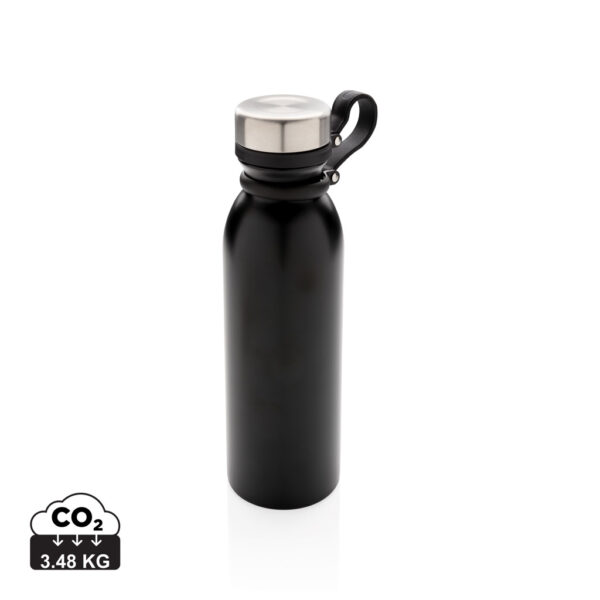 Copper vacuum insulated bottle with carry loop - Black