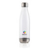 Leakproof water bottle with stainless steel lid - Transparent