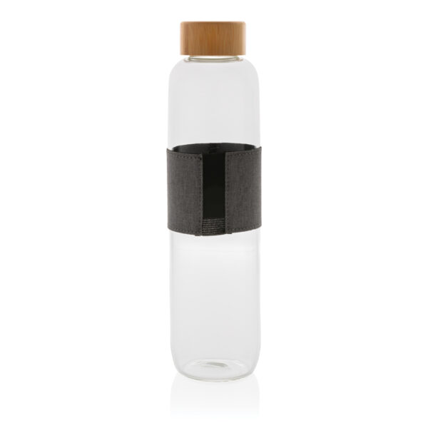 Impact borosilicate glass bottle with bamboo lid - Water Bottles