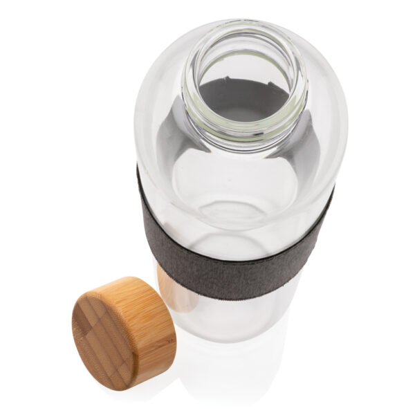 Impact borosilicate glass bottle with bamboo lid - Water Bottles