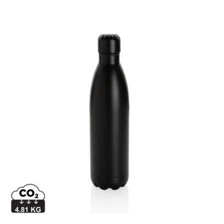 Solid colour vacuum stainless steel bottle 750ml - Black