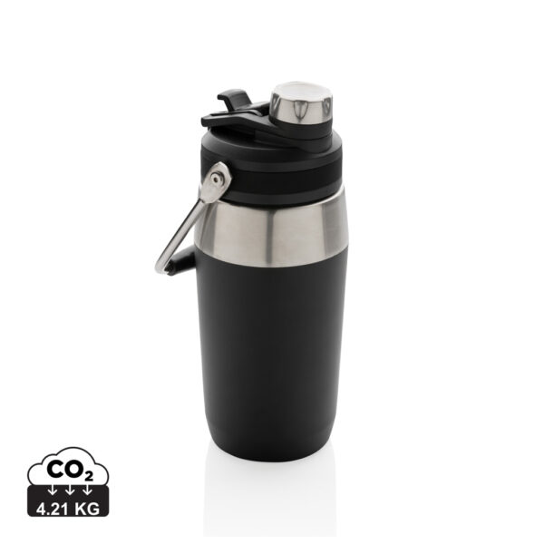 Vacuum stainless steel dual function lid bottle 500ml - Black