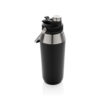 Vacuum stainless steel dual function lid bottle 1L - Black