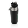 Vacuum stainless steel dual function lid bottle 1L - Black