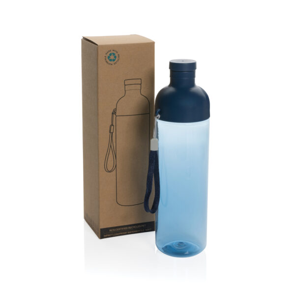 Impact RCS recycled PET leakproof water bottle 600ml - Navy