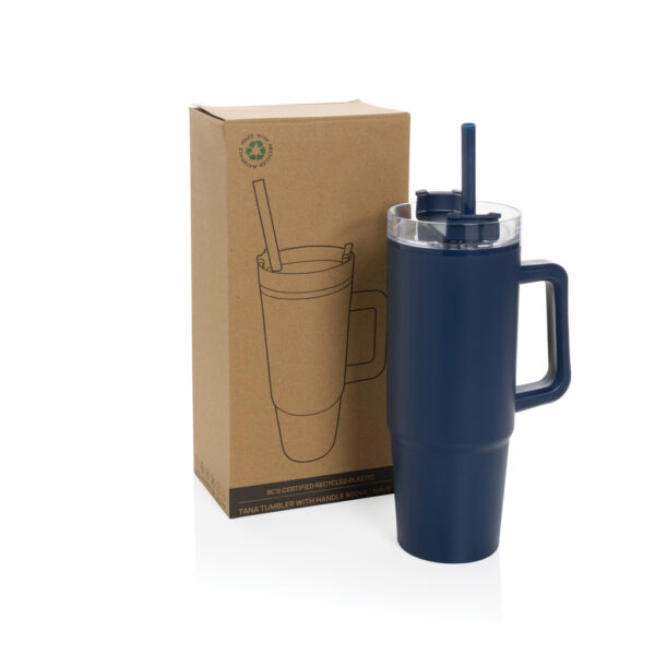 Tana RCS plastic tumbler with handle 900ml - Navy