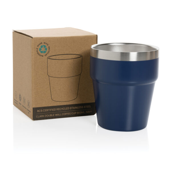 Clark RCS double wall coffee cup 300ML - Navy