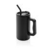 Cube RCS certified recycled steel mug 800ml - Black