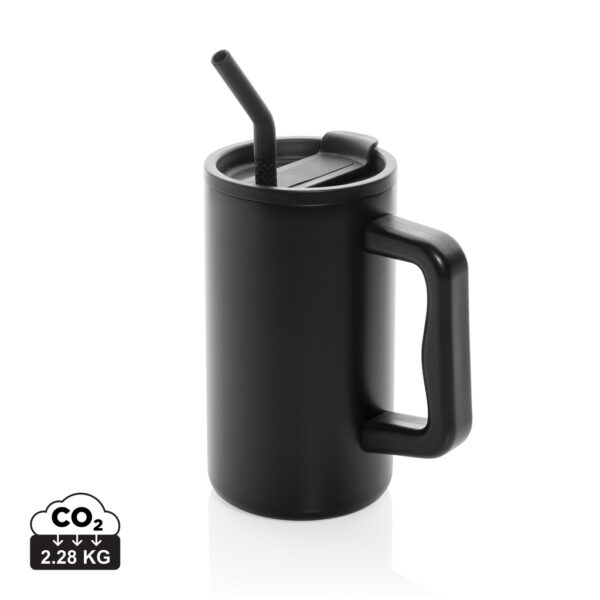 Cube RCS certified recycled steel mug 800ml - Black