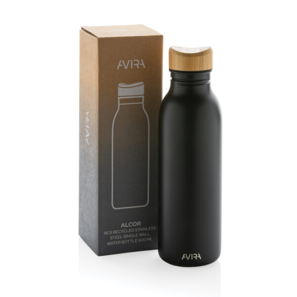 Avira Alcor RCS Re-steel single wall water bottle 600 ML - Black