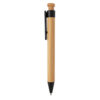 Bamboo pen with wheatstraw clip - Black