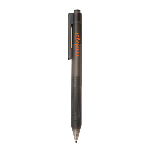 X9 frosted pen with silicone grip - Black