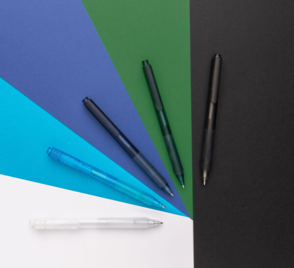 X9 frosted pen with silicone grip - Black