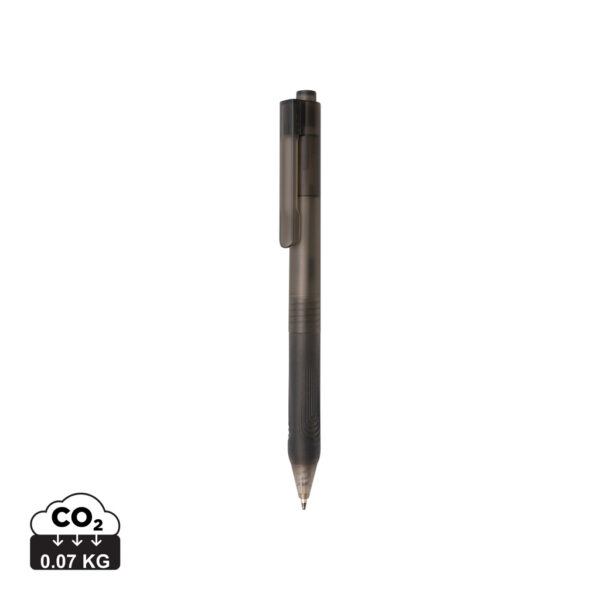 X9 frosted pen with silicone grip - Black