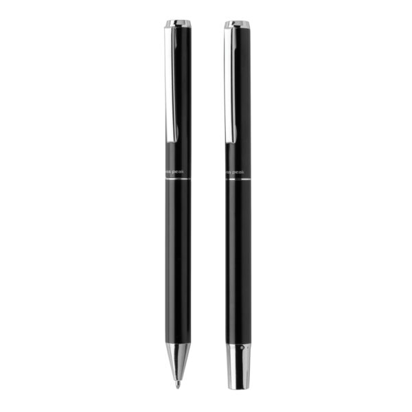 Swiss Peak Cedar RCS certified recycled aluminum pen set - Black