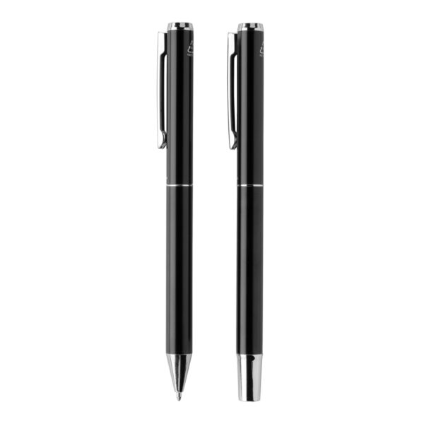 Swiss Peak Cedar RCS certified recycled aluminum pen set - Black