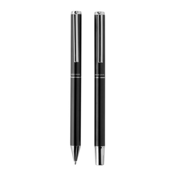 Swiss Peak Cedar RCS certified recycled aluminum pen set - Black