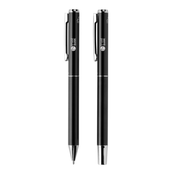 Swiss Peak Cedar RCS certified recycled aluminum pen set - Black