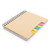 A5 Kraft spiral notebook with sticky notes - Office Supplies