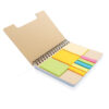 A5 Kraft spiral notebook with sticky notes - Office Supplies