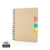 A5 Kraft spiral notebook with sticky notes - Office Supplies