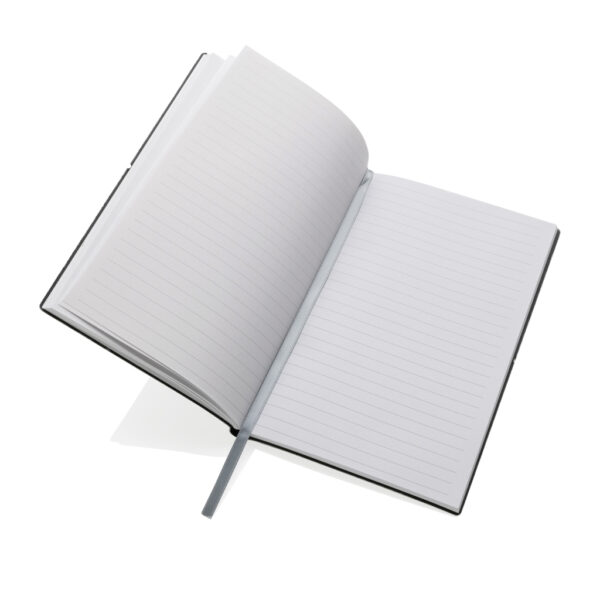 A5 recycled leather notebook - Light Grey