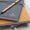 A5 recycled leather notebook - Light Grey