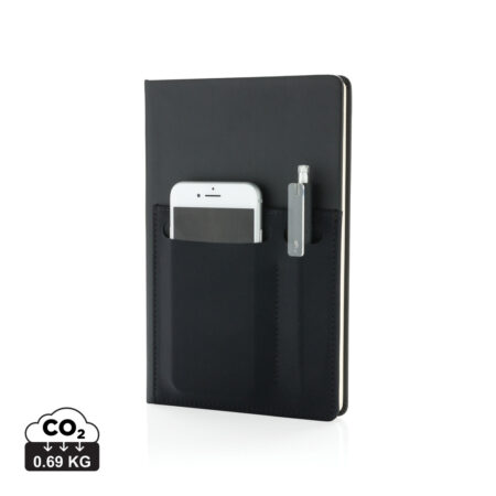 A5 Deluxe notebook with smart pockets - Black