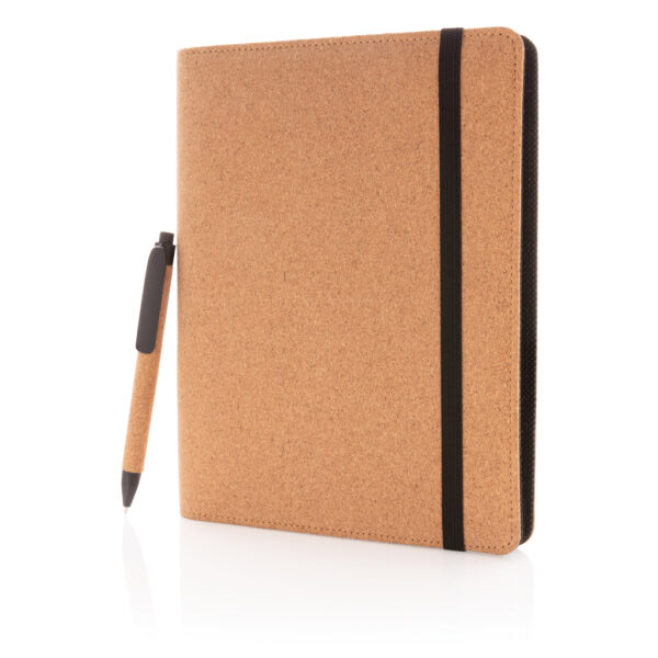 Deluxe cork portfolio A5 with pen - Office Supplies