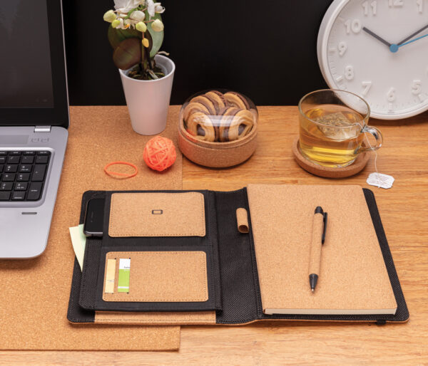 Deluxe cork portfolio A5 with pen - Office Supplies