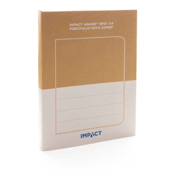 Impact AWARE? RPET A4 portfolio with zipper - Black