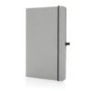 Recycled leather hardcover notebook A5 - Light Grey