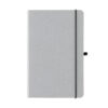 Recycled leather hardcover notebook A5 - Light Grey