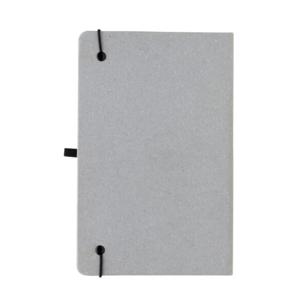 Recycled leather hardcover notebook A5 - Light Grey