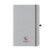 Recycled leather hardcover notebook A5 - Light Grey