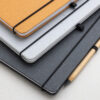 Recycled leather hardcover notebook A5 - Light Grey