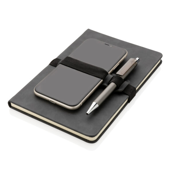 Deluxe hardcover PU notebook A5 with phone and pen holder - Notebooks