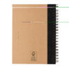 Kraft spiral notebook with pen - Black