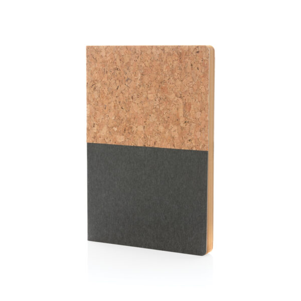 A5 cork & kraft notebook - Black