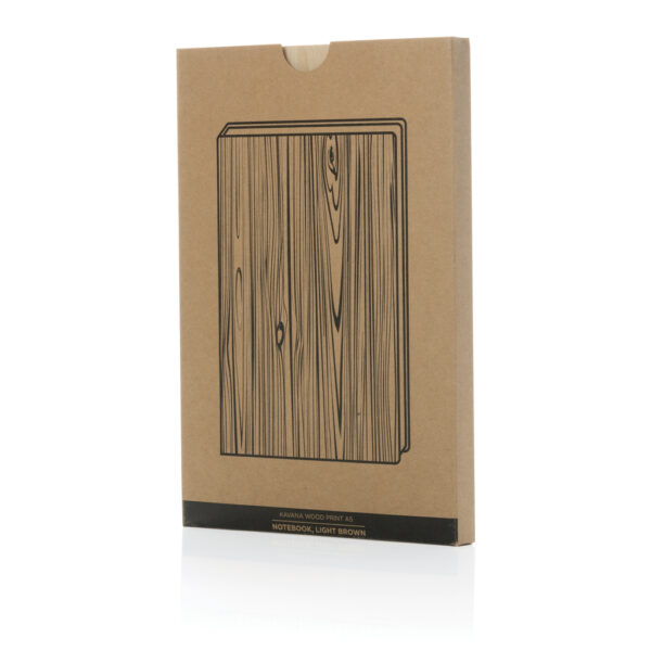 Kavana wood print A5 notebook - Light Brown