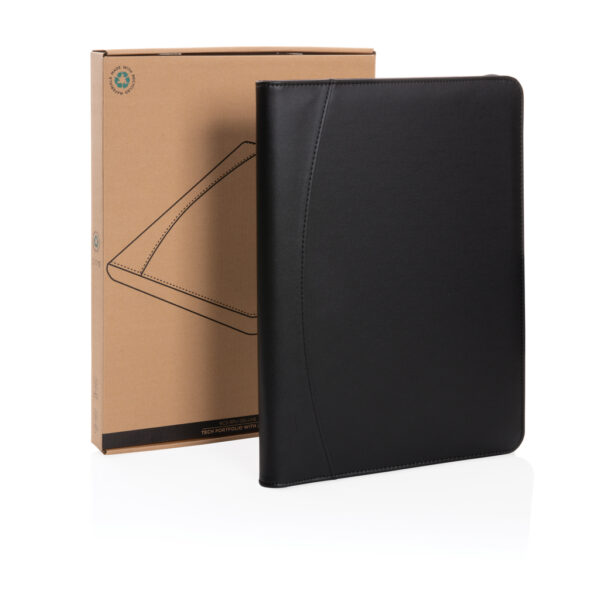 RCS rPU deluxe tech portfolio with zipper - Office Supplies