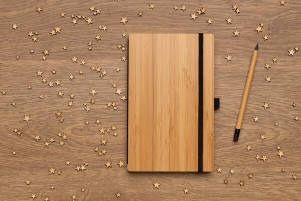 Bamboo notebook and infinity pencil set - Notebooks