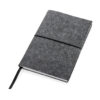 GRS certified recycled felt A5 softcover notebook - Black